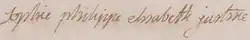 Sophie of France's signature