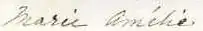 Maria Amalia of Naples and Sicily's signature