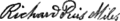 Richard Pius Miles's signature