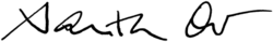 Signature of Santa Ono