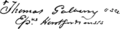 Thomas Galberry's signature