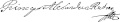 Alexander Rudnay's signature