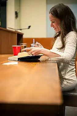 Silver at a book signing, 2014