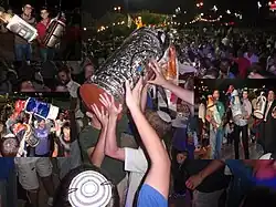 Celebrating Simchat Torah in Yokneam.