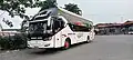 Sinar Jaya suites class bus on route Jakarta - Malang.