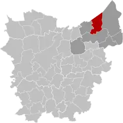 Location of Sint-Gillis-Waas in East Flanders