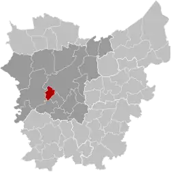 Location of Sint-Martens-Latem in East Flanders