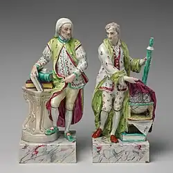 Chaucer and Isaac Newton, Ralph Wood II, c. 1790. About 12 inches (30&nbsp;cm) tall