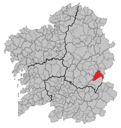 Location of A Folgoso do Courel