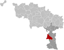 Location of Sivry-Rance in Hainaut