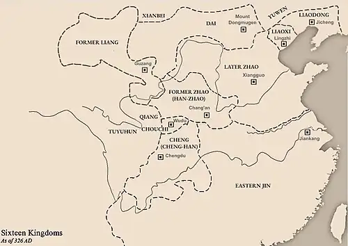 326 – Former Zhao–Later Zhao confrontation