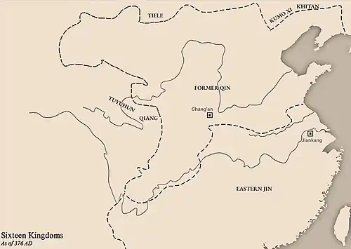 376 – Former Qin reunification of northern China