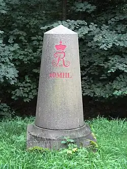 With royal cypher of Frederick VII in Skanderborg Dyrehave