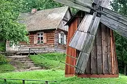 Windmill and home in Nowogród