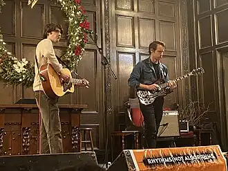 Ewald (left) performing as Slaughter Beach, Dog in 2022
