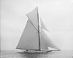 Reliance America's Cup defender Reliance at the start, August 25th, 1903.