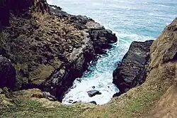 A view to the sea from the area around Slope Point