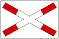 I-38 Railway crossing with a single track.