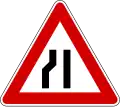 I-5.2 Road narrows, to the left