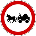 II-15 Road closed to animal-drawn vehicles.
