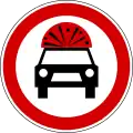 II-9 Road closed to vehicles carrying explosives or inflammable substances.