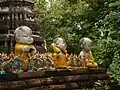 Small statues of Monks