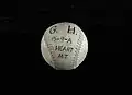Smithsonian photo of softball from the Heart Mountain Relocation Center