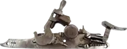 External view of a fired snaphance lock