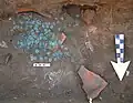 The Snodland Hoard in situ during excavation