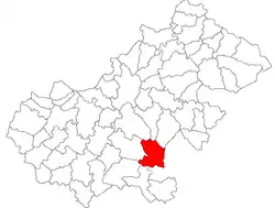 Location in Satu Mare County