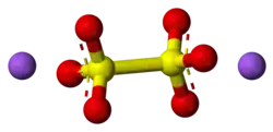 Ball-and-stick model of the component ions