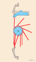 Split-flap display mechanism animation