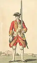 Soldier of 45th regiment, 1742