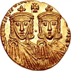 Leo IV with his son and co-emperor Constantine&nbsp;VI