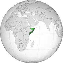 Location of Somalia
