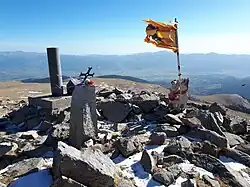 The summit of the mountain, looking south.