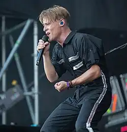 Justad performing in 2019