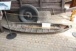 Wooden pulk in museum