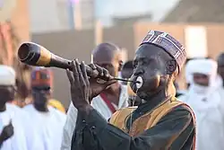 Kanem wind instrument player during the 2nd edition of the Dary Festival in Chad.