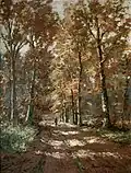 Undergrowth in Autumn, oil on panel, 1952