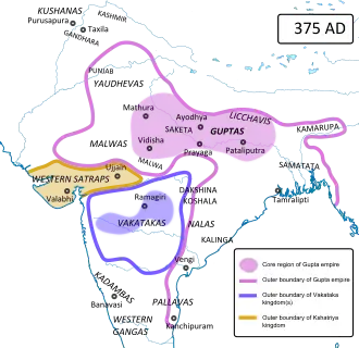 Samataṭa and erstwhile states of ancient India in 375 CE