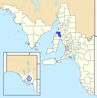 The District Council of Bute as it was prior to disestablishment (blue)