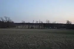 Countryside west of Westover at dusk