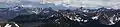 Panorama looking south from Slate Peak. Left to right: Silver Star, The Needles, Tower Mountain, Golden Horn