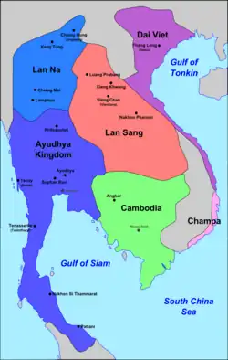 Lan Na and its neighbours, c. 1540