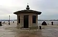 The southern of the two gatekeeper's huts, Brunswick Half Tide Dock (c.1832; Grade II)