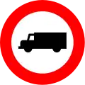 R-106 No vehicles intended for the transport of goods