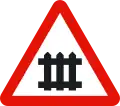 P-7 Level crossing with barriers