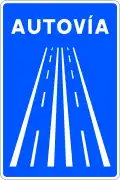 Autovías sign