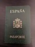 Leather "green cover" Spanish ordinary passport, issued in 1988